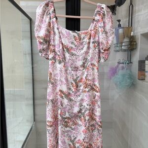 Rebecca Minkoff Pink Puff Sleeve Sundress